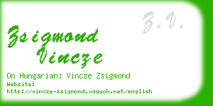 zsigmond vincze business card